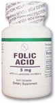 Folic Acid 5mg. 100 capsules
